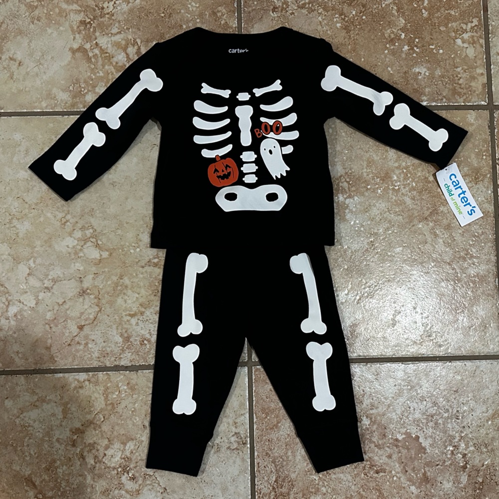 NWT Carter’s Child of Mine | NWT Baby Halloween Skeleton 2 Piece Set, 3-6 Months